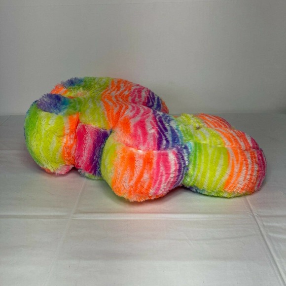 DAnDee Neon Rainbow Plush Rabbit Stuffed Toy 17" - Picture 9 of 9
